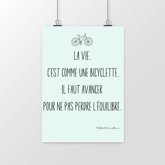 Poster "La vie c'est comme une bicyclette"